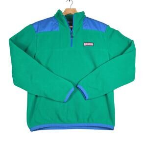 Vintage Vineyard Vines Green 1/4 Zip Fleece Pullover